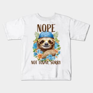 Summer Sloth: Not Today, Sorry Kids T-Shirt